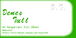denes tull business card